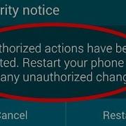 Unauthorized Actions Have Been Detected Restart Your Phone To Undo