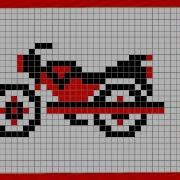 Мотоцикл Рисунки По Клеточкам Пикселион 97 Раскраска Pixel Art