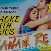 Sanam Re Arijit Singh Hindi Full Karaoke With Lyrics