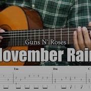 November Rain Guns N Roses Fingerstyle Guitar Tutorial Tab Lyrics