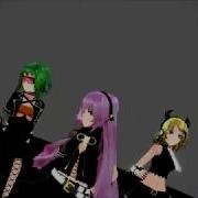 Mmd Black Out Tda Halloween Miku Luka Gumi Rin Neru