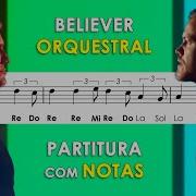 Imagine Dragons Believer Flauta Transversal Com Notas