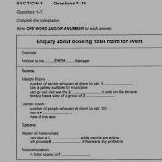 Enquiry About Booking Hotel Room For Event Ielts Listening