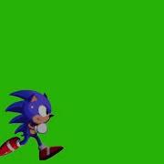 Sonic The Hedgehog Running Green Screen