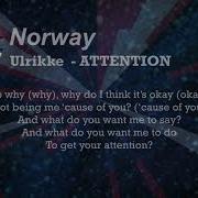 Ulrikke Brandstorp Attention Lyrics Norway Eurovision 2020