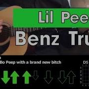 Lil Peep Benz Truck Tutorial Разбор Песни На Гитаре Табы Аккорды И Бой Без Баррэ