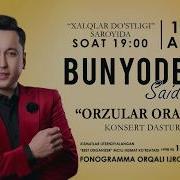 Afisha Bunyodbek Saidov 16 17 Aprel Kunlari Konsert Beradi 2019