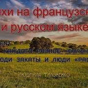 Стихи На Французском Языке