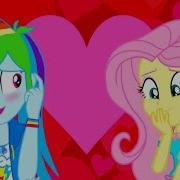Fluttershy And Rainbow Dash Kiss