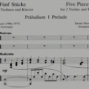 Five Pieces For Two Violins And Piano I Prelude Moderato