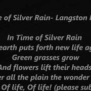 In Time Of Silver Rain Poem Langston Hughes Lyrics Words Black