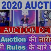 Ipl 2020 Auction Details List Of All Rules For The Auction Ipl 2020