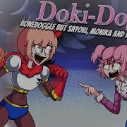 Doki Doogle Friday Night Funkin Indie Cross Boneboogle Sayori Monika Natsuki