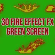 Fire Effect Cartoon Package Green Screen