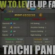 How To Level Up Fast Taichi Panda