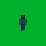 Zombie Walking Minecraft Green Screen Chroma Key Animation