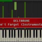 Deltarune Don T Forget Instrumental