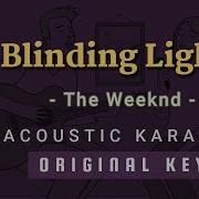 Blinding Lights The Weeknd Acoustic Instrumental Karaoke