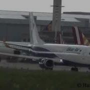 Fullhd Blue Air 737 400 Close Up Take Off Hamburg Airport