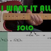 Queen I Want It All Solo Guitar Cover