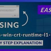 100 Solved Api Ms Win Crt Runtime L1 1 0 Dll Is Missing From Your Computer