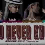 Blackpink You Never Know Japanese