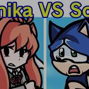 Friday Night Funkin Lunatic Monika Vs Fleetway Sonic Phantasm Song Dark Puddle Fnf Mod