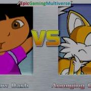 Twilight Sparkle And Tails The Fox Vs Dora The Explorer Annoying Orange In A Mugen Match Battle