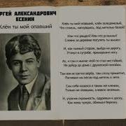 Сергей Есенин Клен Ты Мой Опавший Злищев