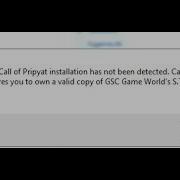 S T A L K E R Call Of Pripyat Installation Has Not Been Detected