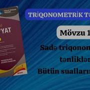 Sadə Triqonometrik Tənliklər 10 Sinif