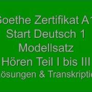 Goethe Zertifikat A1 Start Deutsch 1 Modellsatz German Listening Exam A1