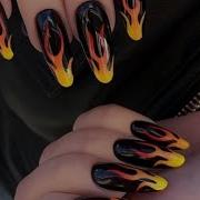 Маникюр Пламя Огня Nail Art Fire