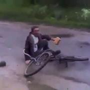 Собака И Велосипедист Прикол