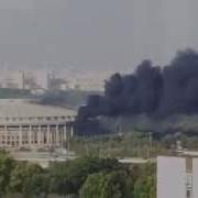 Пожар В Лужниках Горит Стадион В Москве