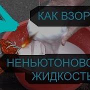 Взрываем Неньютоновскую Жидкость Петарда Против Неньютоновской Жидкости