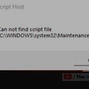 How To Fix Windows Script Host Can Not Find Script File C Windows Run