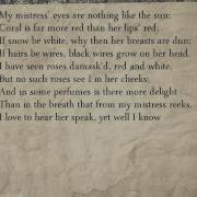 The Sonnets Sonnet 130 My Mistress Eyes Are Nothing Like The Sun