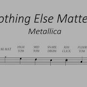 Mettallica Nothing Else Matters Drum Score Music