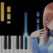 Gotoubun No Hanayome Op Gotoubun No Kimochi Piano Cover Synthesia Nakanoke No Itsuzugo